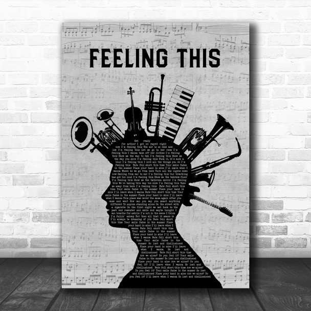 Blink-182 Feeling This Musical Instrument Mohawk Song Lyric Quote Music Print