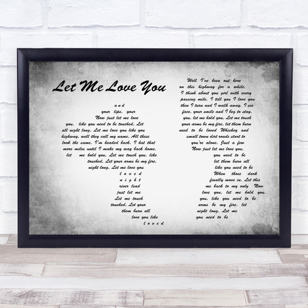 Casey Donahew Band Let Me Love You Man Lady Couple Grey Song Lyric Quote Music Print