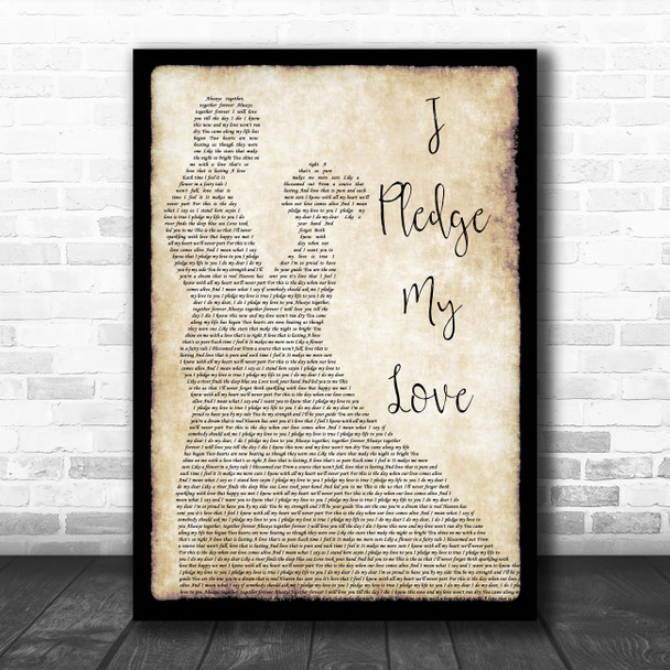 Peaches I Pledge My Love Man Lady Dancing Song Lyric Quote Music Print
