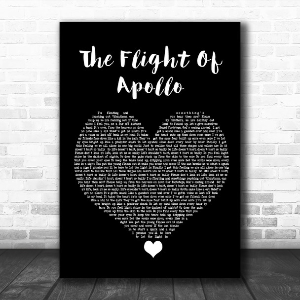 Angels & Airwaves The Flight Of Apollo Black Heart Song Lyric Quote Music Print