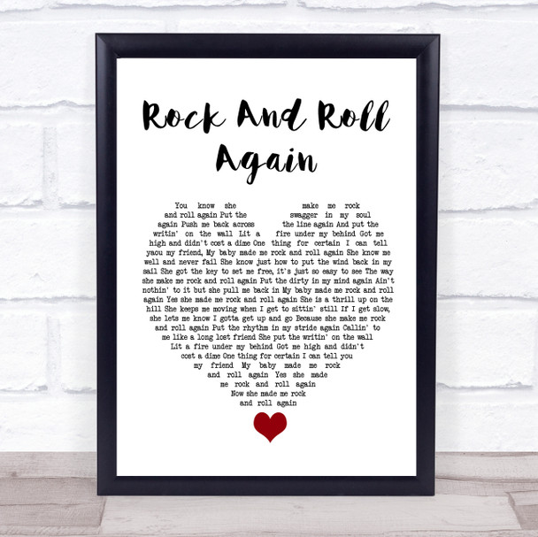 Blackberry Smoke Rock And Roll Again White Heart Song Lyric Quote Music Print