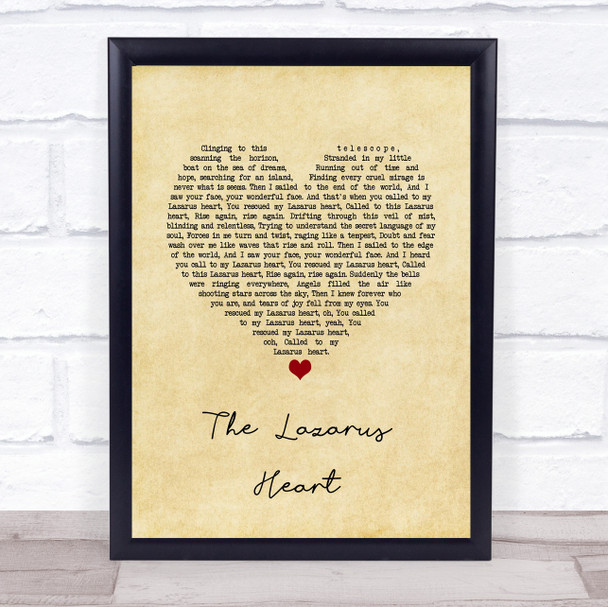 Randy Stonehill The Lazarus Heart Vintage Heart Song Lyric Quote Music Print