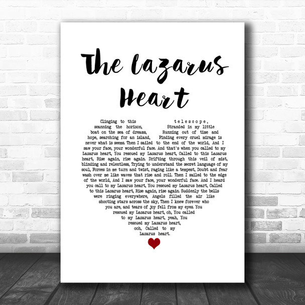 Randy Stonehill The Lazarus Heart White Heart Song Lyric Quote Music Print