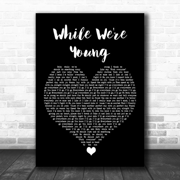 Jhene Aiko While We're Young Black Heart Song Lyric Quote Music Print