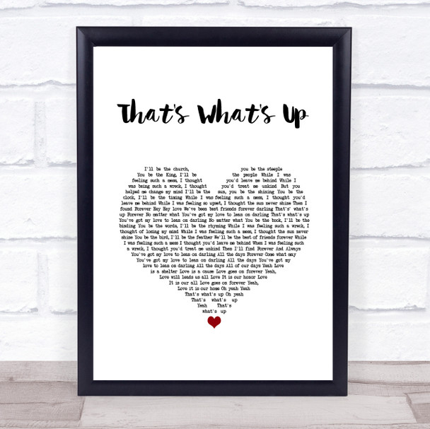 Edward Sharpe And The Magnetic Zeros That's What's Up White Heart Song Lyric Quote Music Print