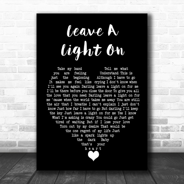 Belinda Carlisle Leave A Light On Black Heart Song Lyric Quote Music Print