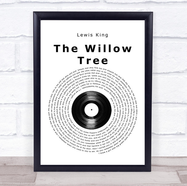 Lewis King The Willow Tree Vinyl Record Song Lyric Quote Music Print