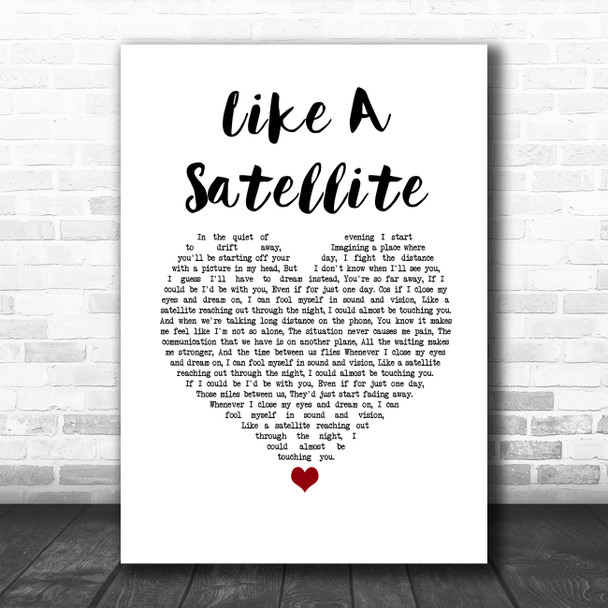 Thunder Like A Satellite White Heart Song Lyric Quote Music Print