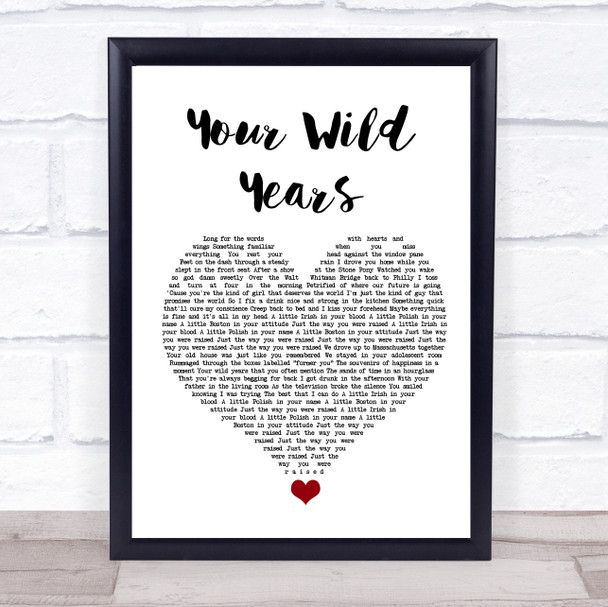 The Menzingers Your Wild Years White Heart Song Lyric Quote Music Print