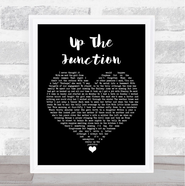 Squeeze Up The Junction Black Heart Song Lyric Quote Music Print