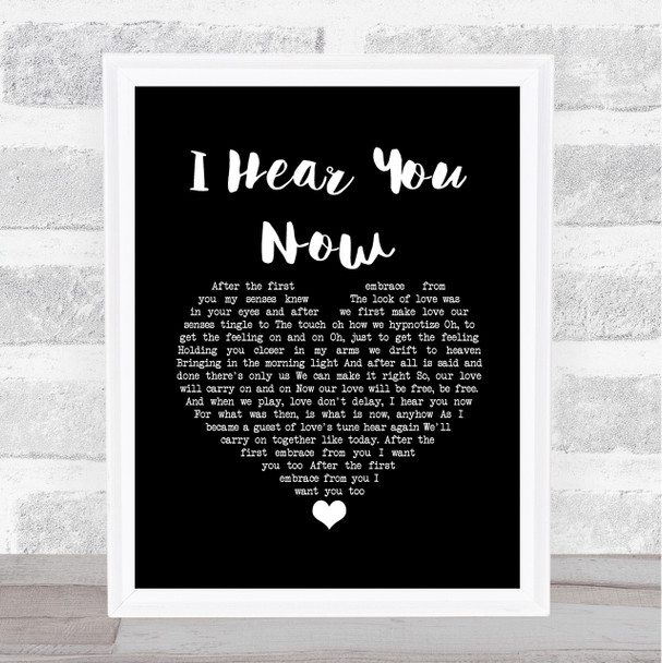 Jon & Vangelis I Hear You Now Black Heart Song Lyric Quote Music Print