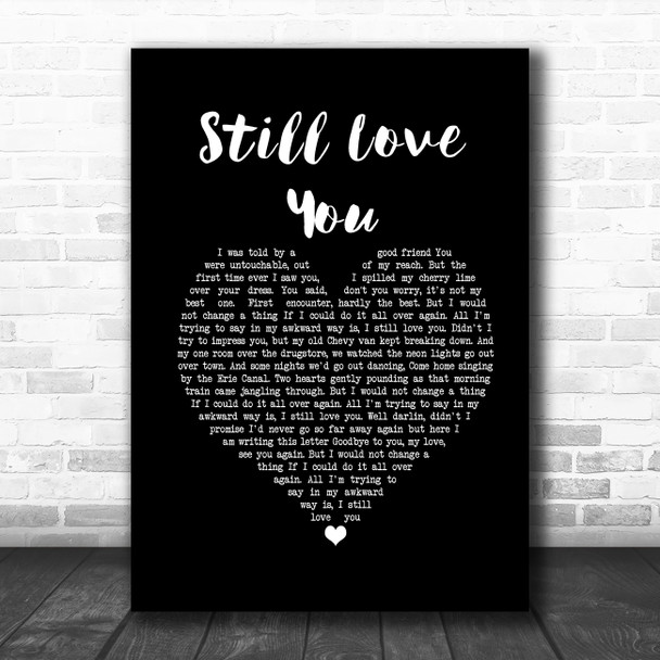Rod Stewart Still Love You Black Heart Song Lyric Quote Music Print