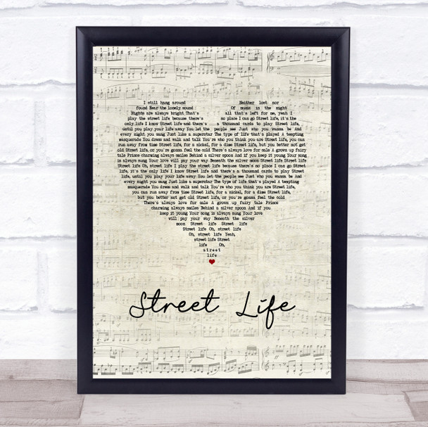 The Crusaders & Randy Crawford Street Life Script Heart Song Lyric Quote Music Print