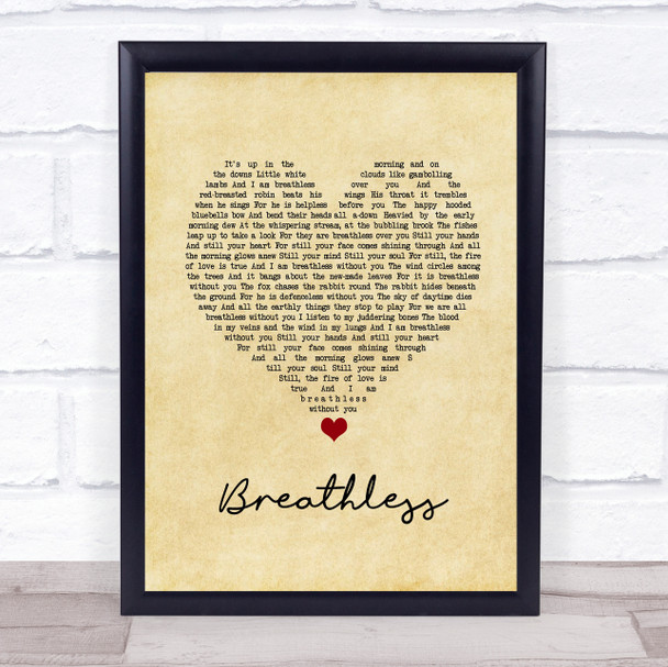 Nick Cave & The Bad Seeds Breathless Vintage Heart Song Lyric Quote Music Print