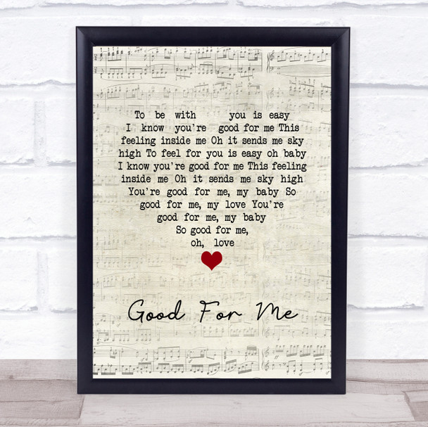 Above & Beyond Good For Me Script Heart Song Lyric Quote Music Print