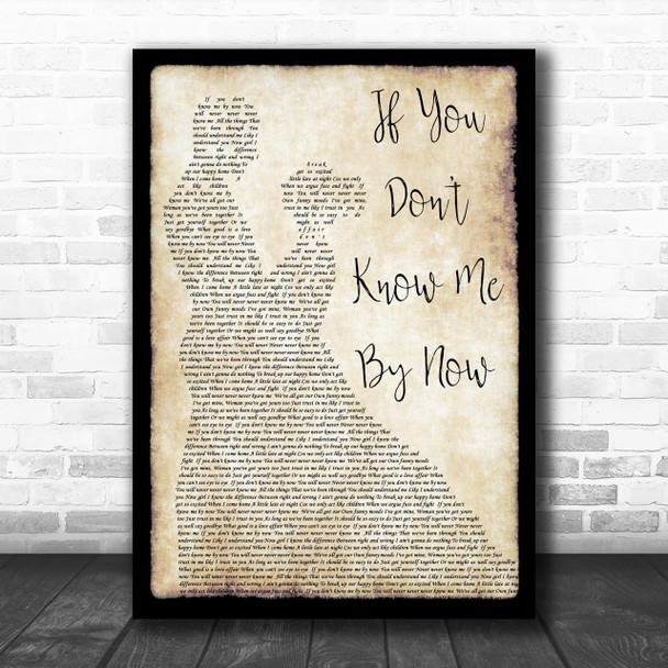 Simply Red If You Don't Know Me By Now Man Lady Dancing Song Lyric Music Wall Art Print