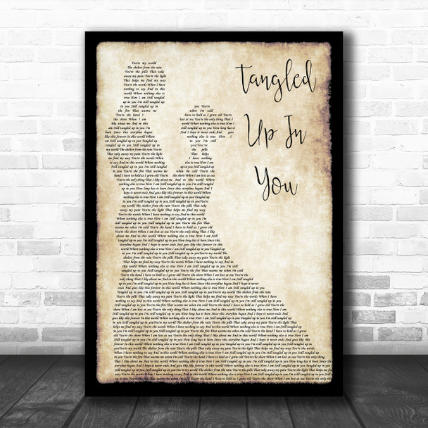 Staind Tangled Up In You Song Lyric Man Lady Dancing Music Wall Art Print