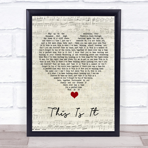 Scotty McCreery This Is It Script Heart Song Lyric Quote Music Print