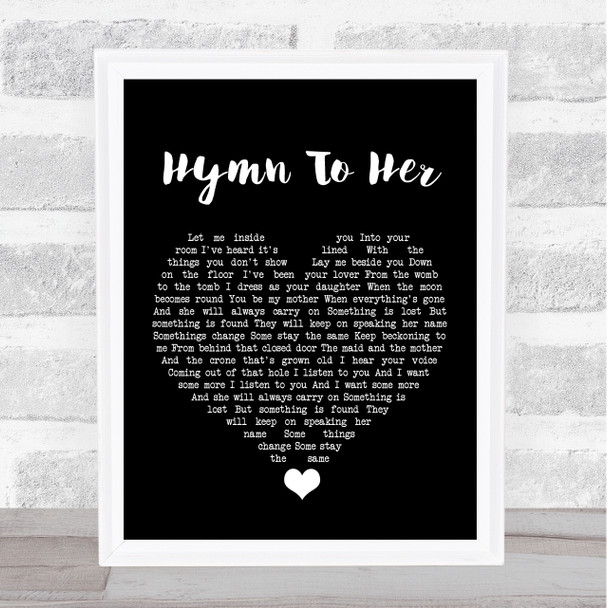 The Pretenders Hymn To Her Black Heart Song Lyric Quote Music Print