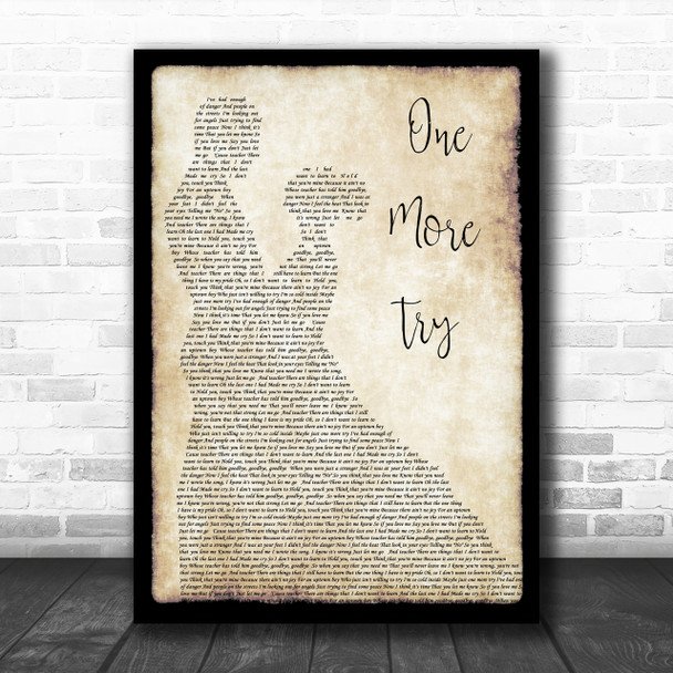 George Michael One More Try Man Lady Dancing Song Lyric Music Wall Art Print