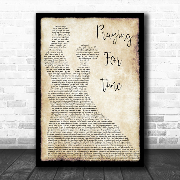 George Michael Praying For Time Man Lady Dancing Song Lyric Music Wall Art Print