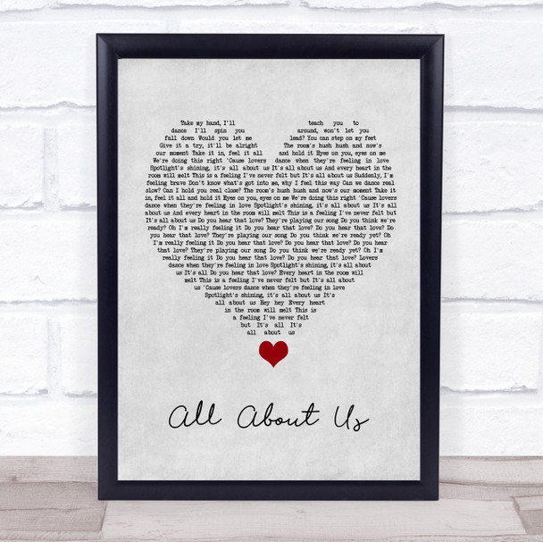 He Is We All About Us Grey Heart Song Lyric Quote Music Print