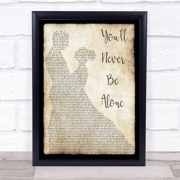 Anastacia You'll Never Be Alone Song Lyric Man Lady Dancing Music Wall Art Print