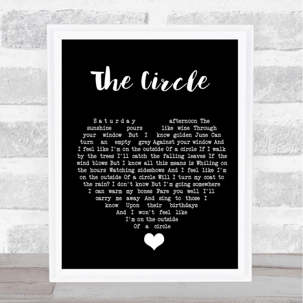 Ocean Colour Scene The Circle Black Heart Song Lyric Quote Music Print