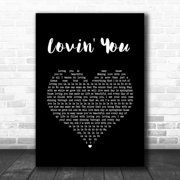Minnie Riperton Lovin' You Black Heart Song Lyric Quote Music Print