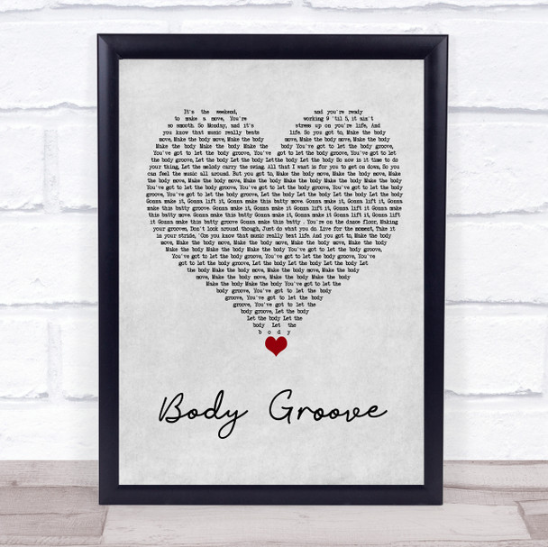 Architechs Body Groove Grey Heart Song Lyric Quote Music Print