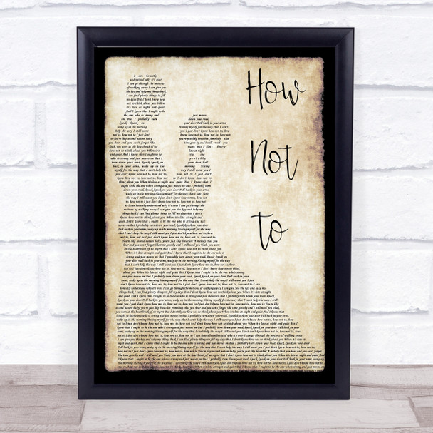 Dan + Shay How Not To Song Lyric Man Lady Dancing Music Wall Art Print