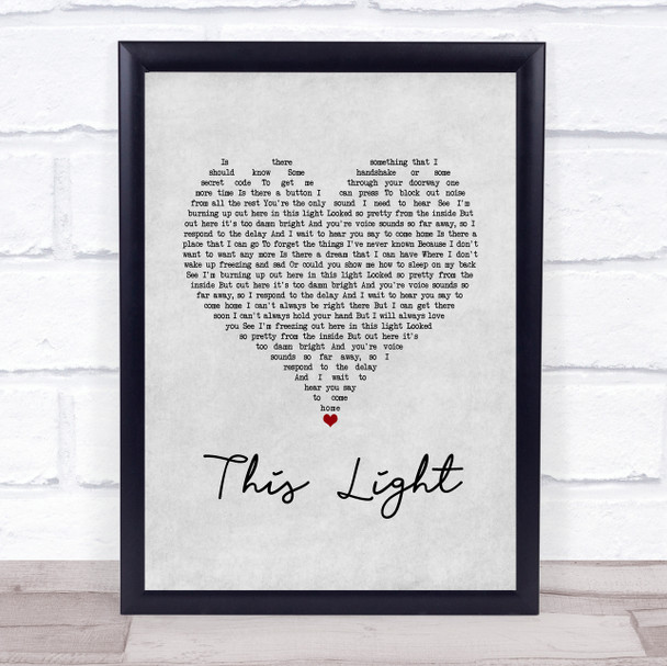 Dan Andriano This Light Grey Heart Song Lyric Quote Music Print