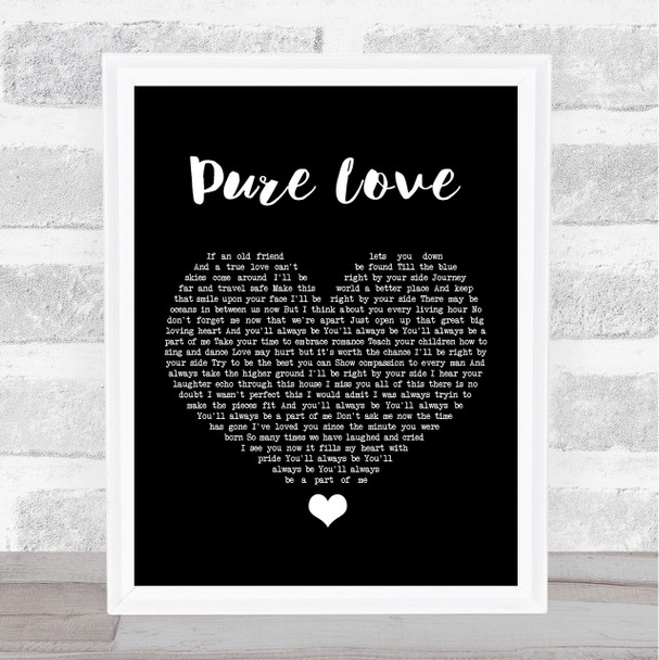 Rod Stewart Pure Love Black Heart Song Lyric Quote Music Print