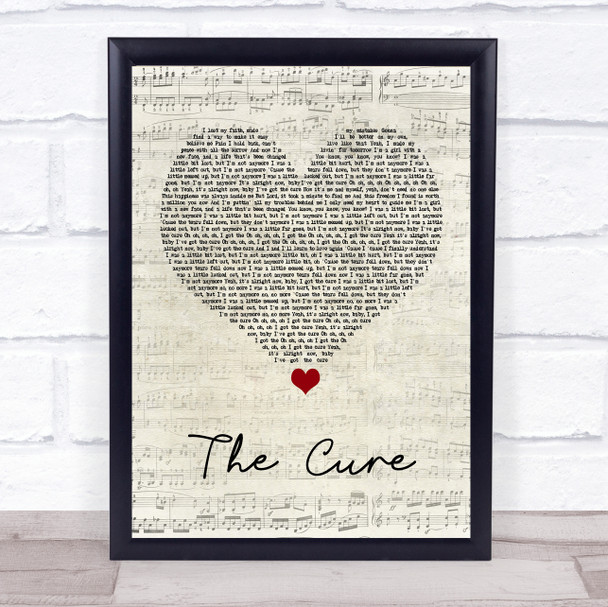 Little Mix The Cure Script Heart Song Lyric Quote Music Print