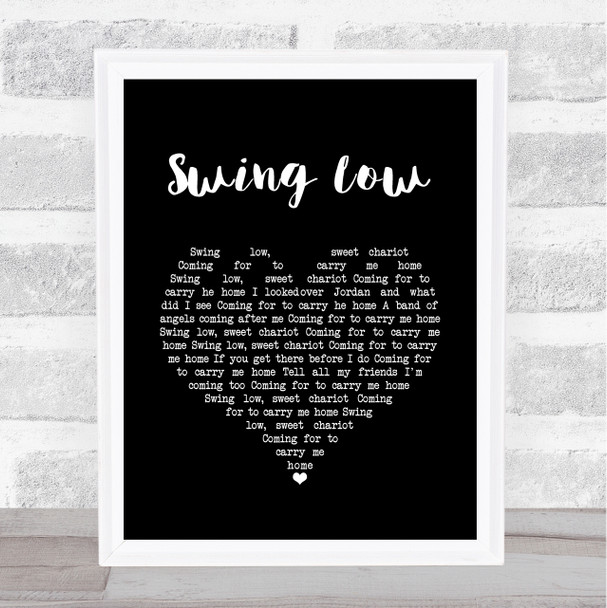 UB40 Swing Low Black Heart Song Lyric Quote Music Print