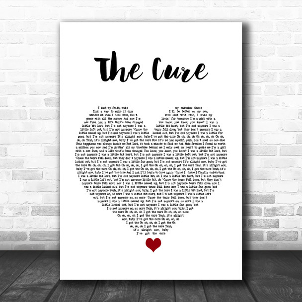 Little Mix The Cure White Heart Song Lyric Quote Music Print