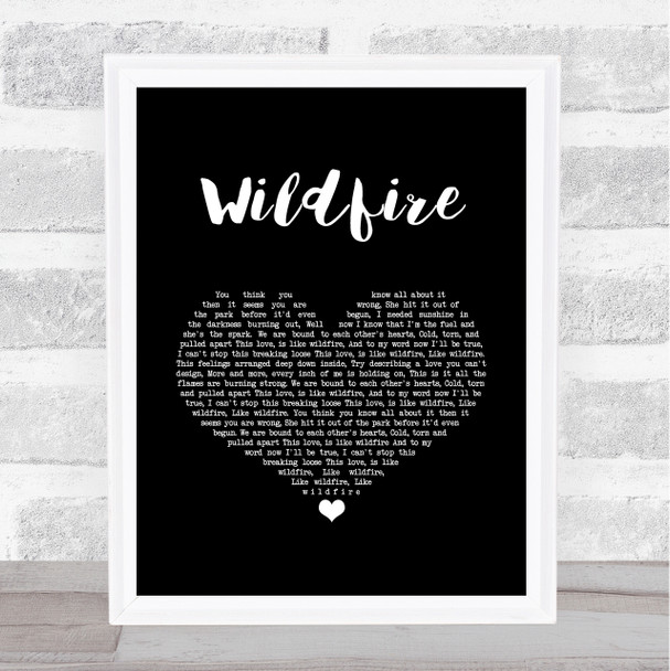 Seafret Wildfire Black Heart Song Lyric Quote Music Print