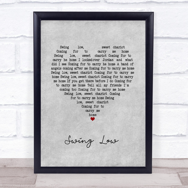 UB40 Swing Low Grey Heart Song Lyric Quote Music Print