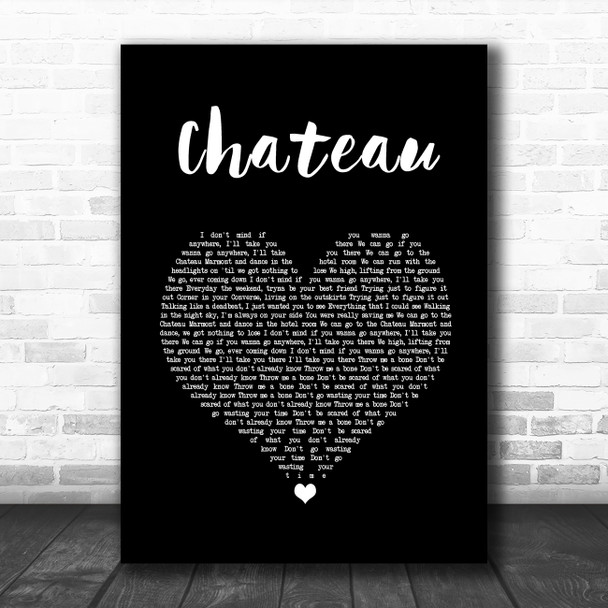 Angus & Julia Stone Chateau Black Heart Song Lyric Quote Music Print