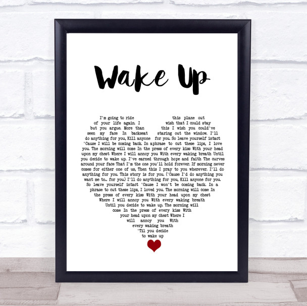 Coheed And Cambria Wake Up White Heart Song Lyric Quote Music Print