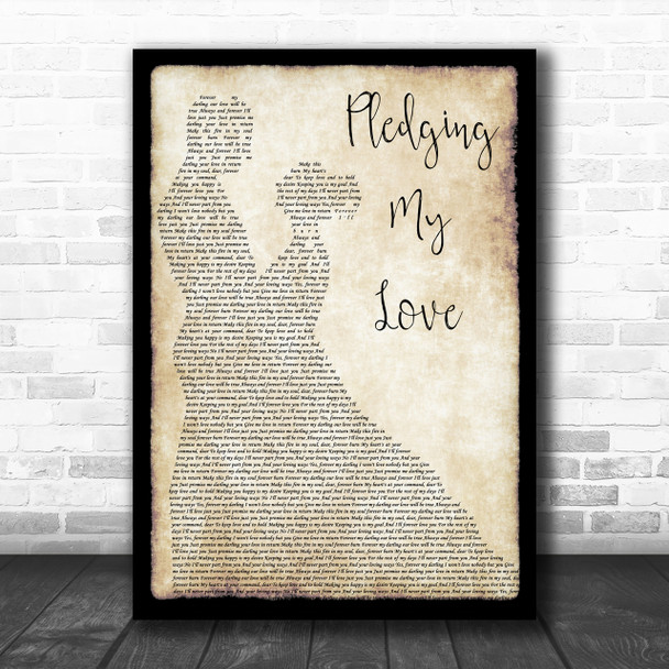 Marvin Gaye & Diana Ross Pledging My Love Song Lyric Man Lady Dancing Music Wall Art Print