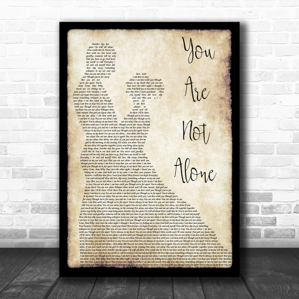 Michael Jackson You Are Not Alone Song Lyric Man Lady Dancing Music Wall Art Print