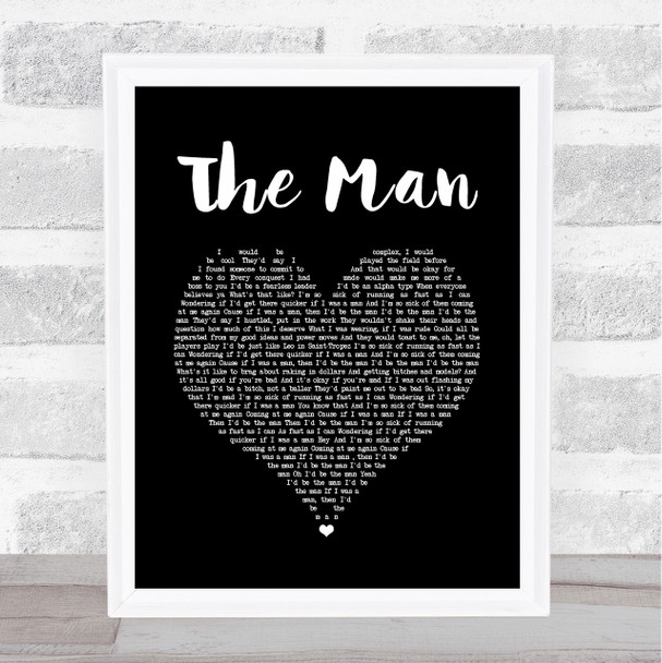 Taylor Swift The Man Black Heart Song Lyric Quote Music Print