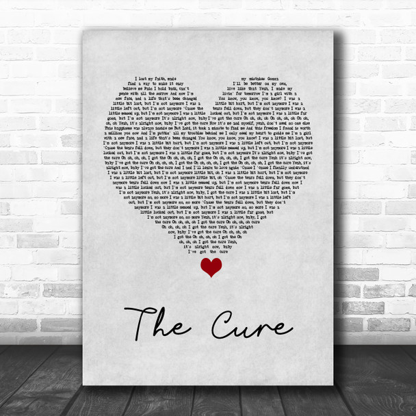 Little Mix The Cure Grey Heart Song Lyric Quote Music Print