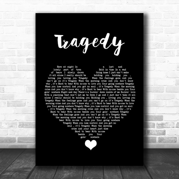 Steps Tragedy Black Heart Song Lyric Quote Music Print