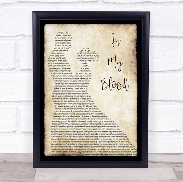 Shawn Mendes In My Blood Song Lyric Man Lady Dancing Music Wall Art Print