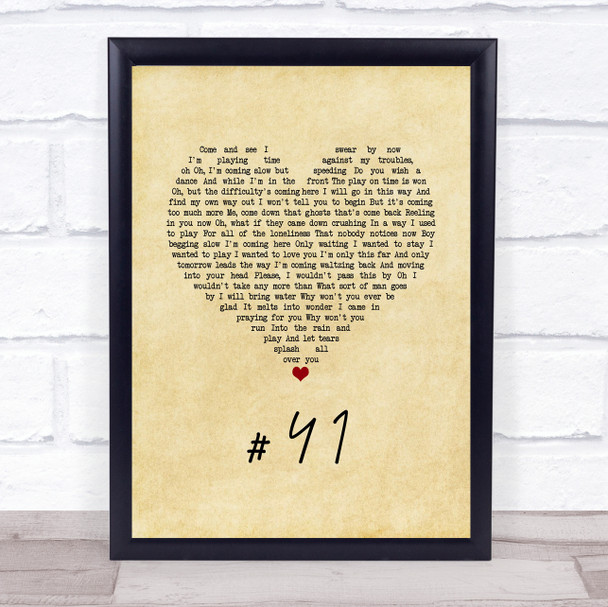 Dave Matthews Band #41 Vintage Heart Song Lyric Quote Music Print