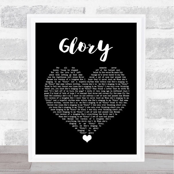 Dermot Kennedy Glory Black Heart Song Lyric Quote Music Print