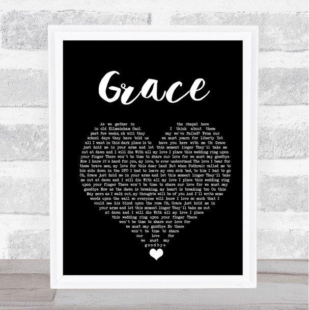 Rod Stewart Grace Black Heart Song Lyric Quote Music Print