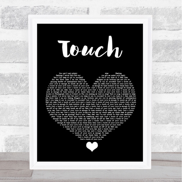 Little Mix Touch Black Heart Song Lyric Quote Music Print